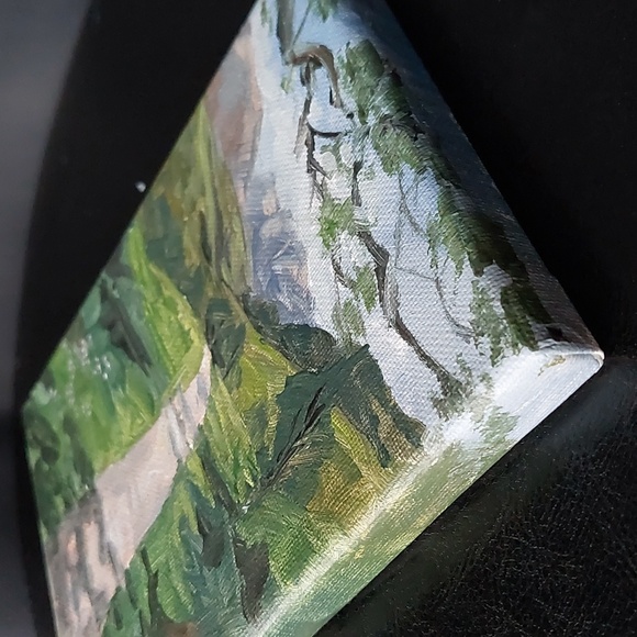 Mountain spring, Original Landscape Painting, 5x7 Mini Art - Picture 4 of 14